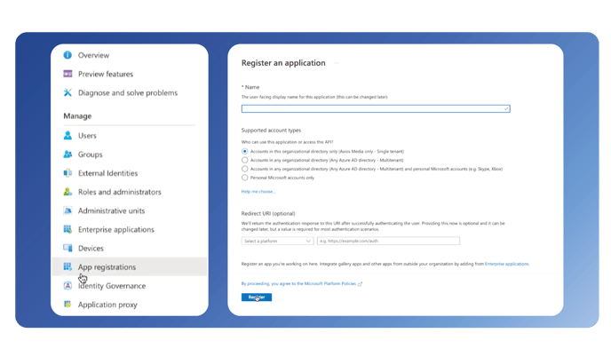 Axios In-House Azure Setup